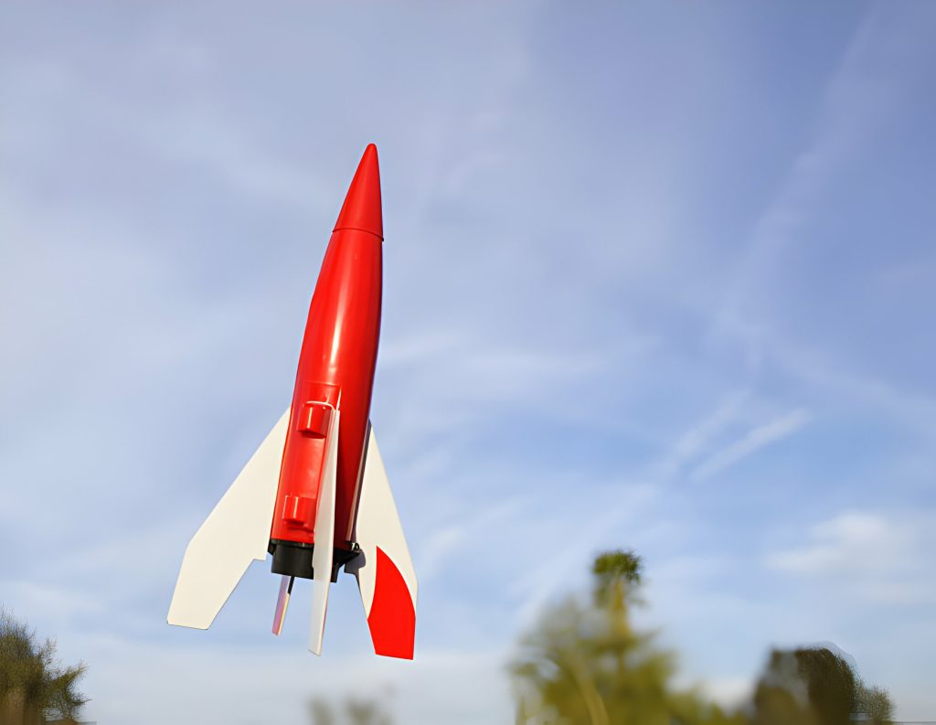 How far can a model rocket travel?